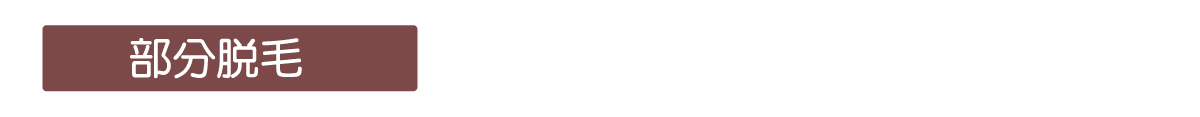部分脱毛